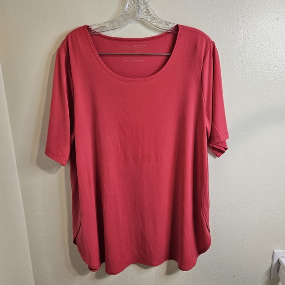 Susan Graver Tops - Susan Graver Essentials Modern Blouse Pink  Size Large 95%Polyester % Sp…